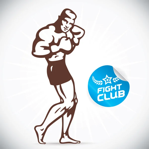 Aantrekkelijke Bodybuilder illustratie — Stockvector