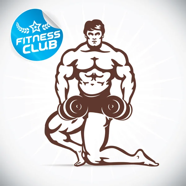 Illustration attrayante Bodybuilder — Image vectorielle