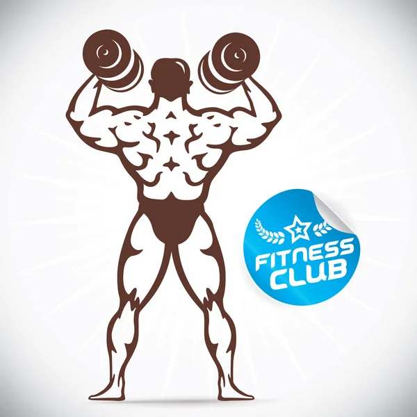 Attractive Bodybuilder illustration — Stock Vector