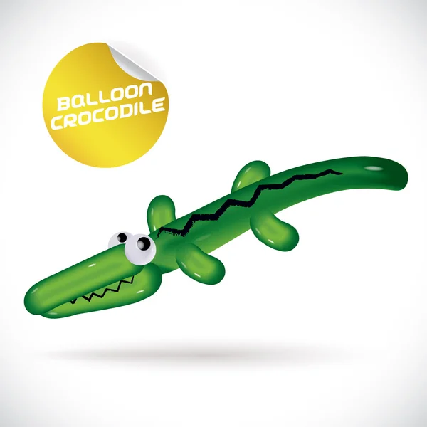 Ballong krokodil Illustration — Stock vektor
