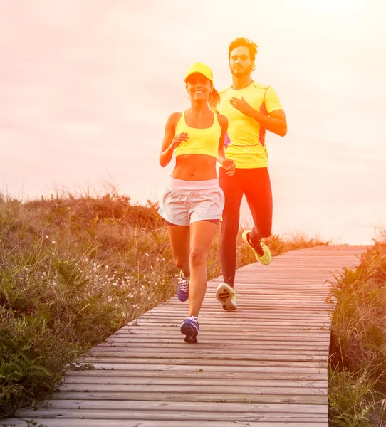 Runner Çift — Stok fotoğraf