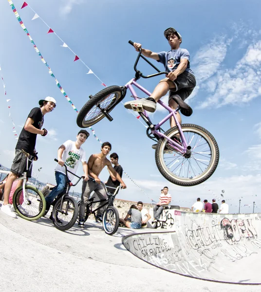 Pilota BMX — Foto Stock