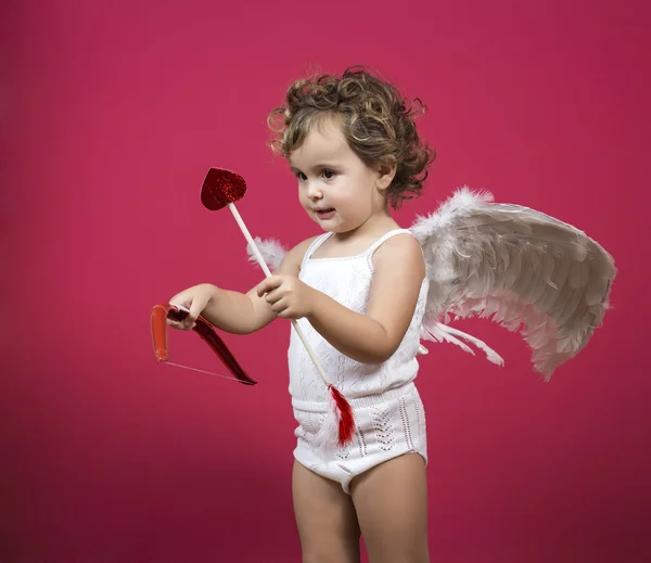 Cupid liten flicka — Stockfoto