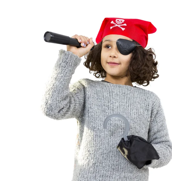 Pirate little girl — Stock Photo, Image