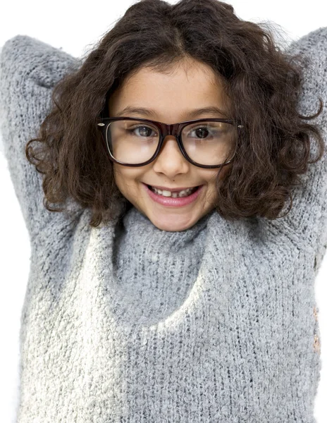 Little girl in glasses — Stock Photo, Image