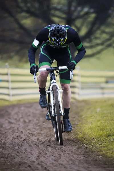 Bike racer in competition — Stock Photo, Image