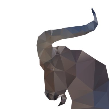 soyut keçi vektör illustrati, beyaz bir arka plan izole