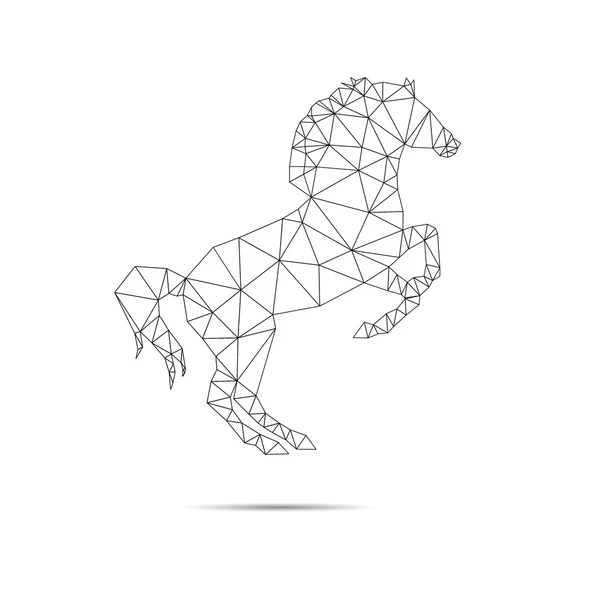 Vector triangle horse — Stock Vector