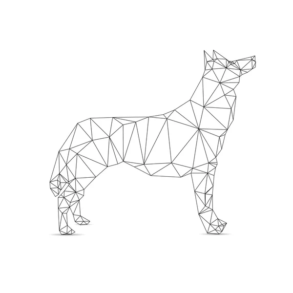 Abstrato de cão isolado em um fundo branco . —  Vetores de Stock