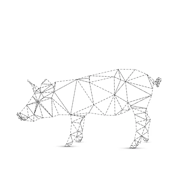 soyut domuz vektör illustratio, beyaz bir arka plan izole