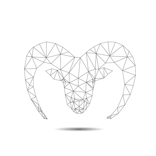 Cabra abstracta aislada sobre un fondo blanco, vector illustrati — Vector de stock