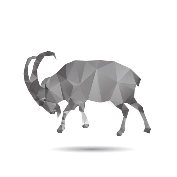 Абстрактна коза ізольована на білому фоні, Векторні ілюстрації — стоковий вектор
