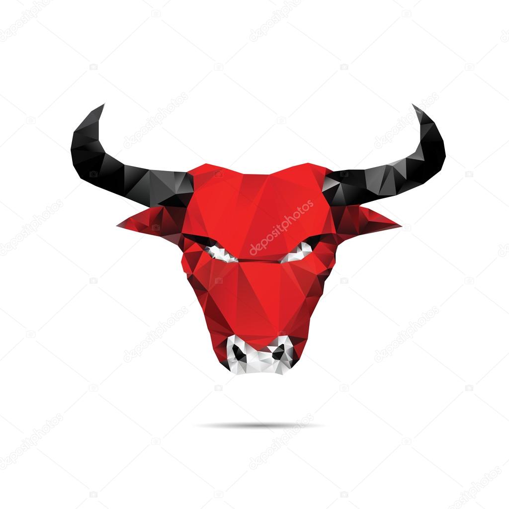 Bull abstract isolated on a white backgrounds