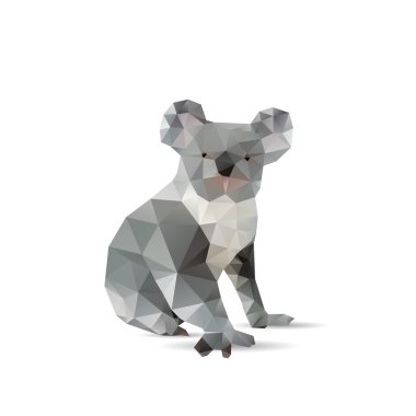 Abstract koalas isolated on a white backgrounds  clipart
