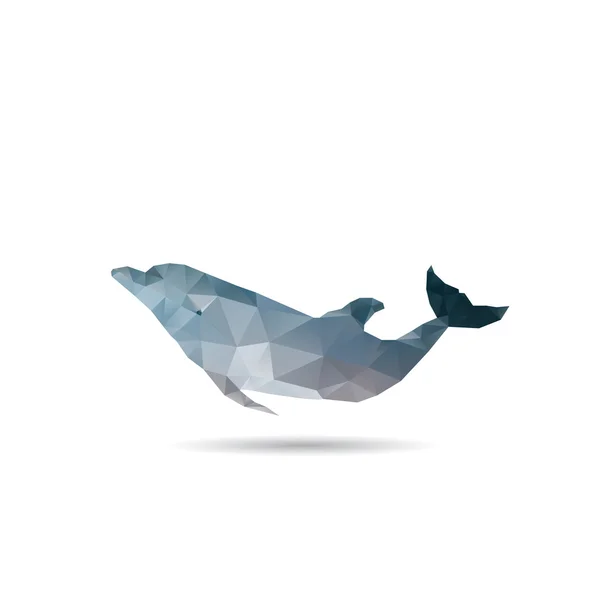 Абстрактный дельфин на белом фоне — стоковый вектор