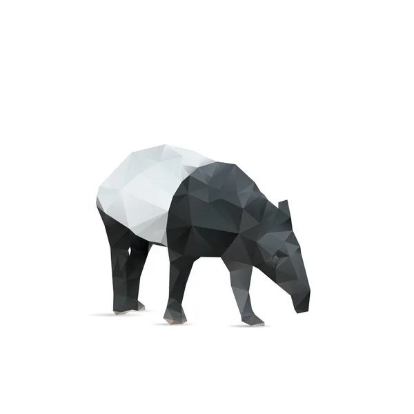 Tapir abstrato isolado em fundos brancos — Vetor de Stock