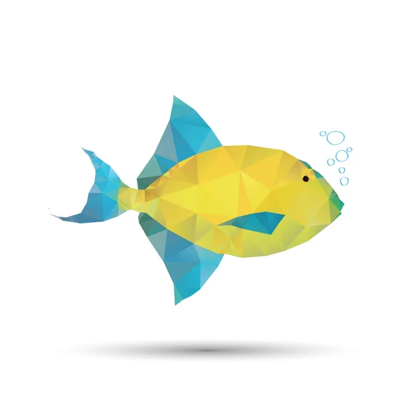 Peces abstractos aislados sobre un fondo blanco — Vector de stock