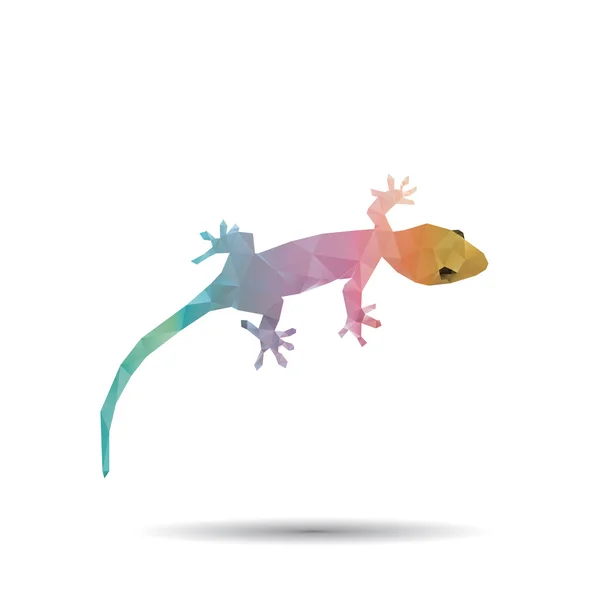 Αφηρημένη geckos απομονωθεί πάνω σε ένα λευκό φόντο — Διανυσματικό Αρχείο