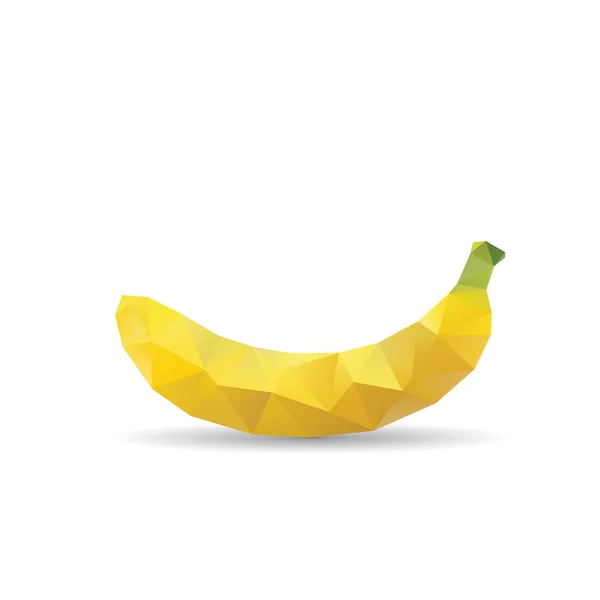 Geometrik poligonal meyve, üçgenler, muz, vektör illustratio