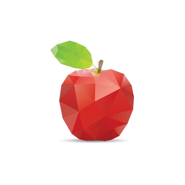 Pomme géométrique abstraite vectorielle. Style origami avec une géométrie — Image vectorielle