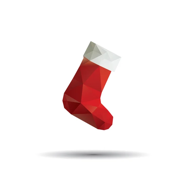 圣诞袜抽象孤立的白色背景上 — 图库矢量图片