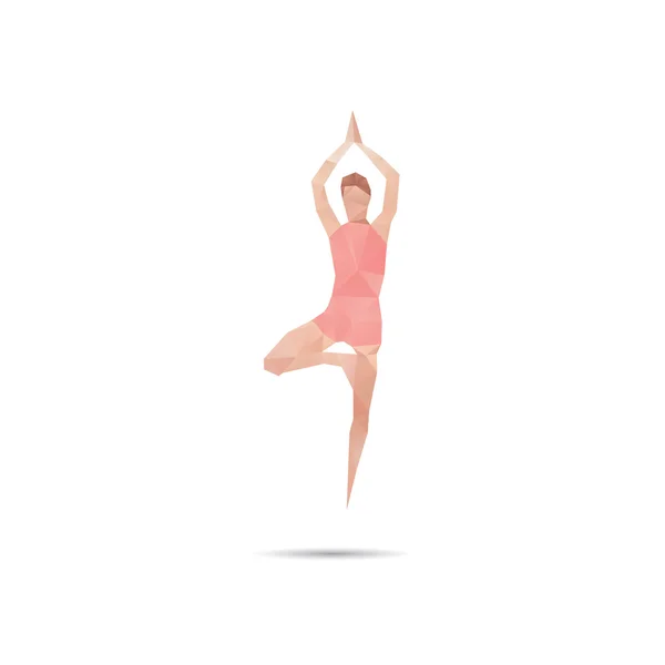 Abstract background representing yoga asanas — Stock Vector