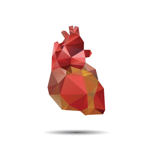 Абстракция сердца изолирована на белом фоне — стоковый вектор