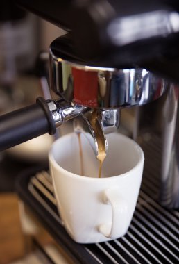Espresso kahve dükkânının hazırlar