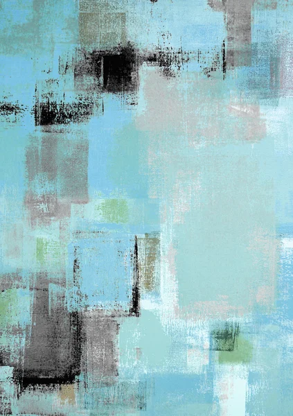 Peinture abstraite d'art gris et bleu — Photo