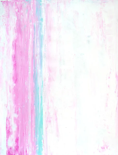 Pintura de arte abstrata rosa e turquesa — Fotografia de Stock