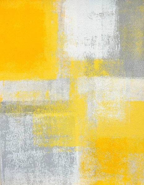 Grey and Yellow Abstract Art Painting — Stock Photo, Image