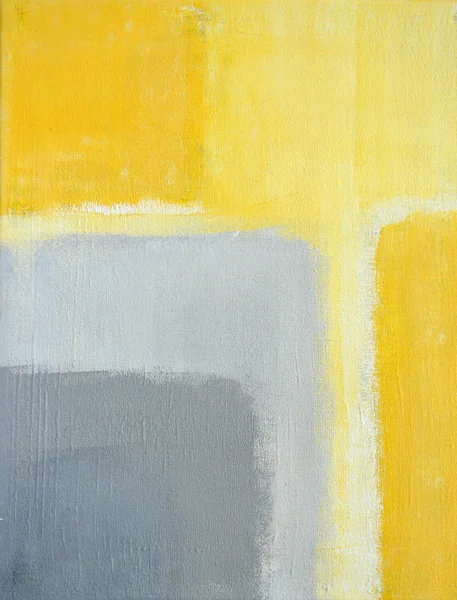 Peinture abstraite d'art gris et jaune — Photo