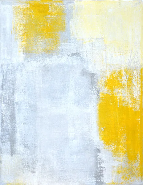Grey and Yellow Abstract Art Painting — Stock Photo, Image