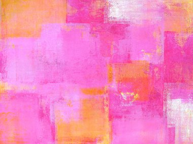 pembe ve turuncu soyut sanat resim