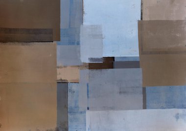 kahverengi ve mavi soyut sanat resim