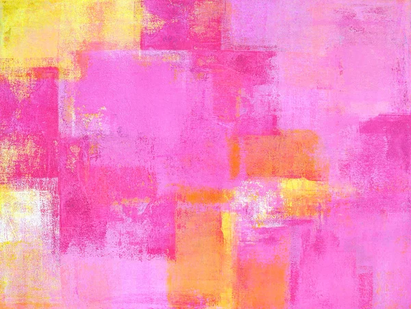 Pintura de arte abstracta rosa y naranja —  Fotos de Stock