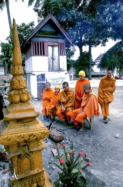 Монах в ЛУАНГ ПРАБАНГ — стоковое фото