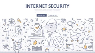 Internet güvenlik Doodle kavramı