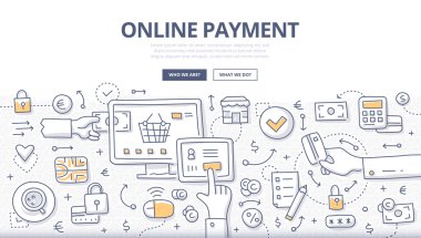Online ödeme Doodle kavramı