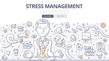 Stres yönetimi Doodle kavramı