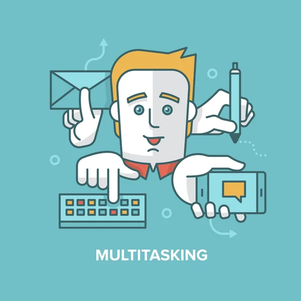 Multitasking — Stockvector