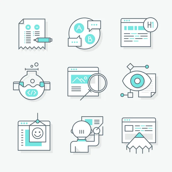 Sitio web Rediseñar iconos — Vector de stock