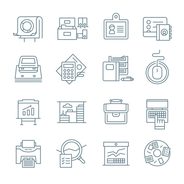 Collection d'icônes de vie de bureau — Image vectorielle