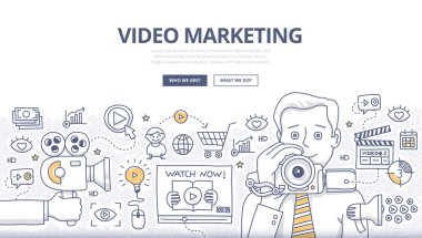 Video pazarlama Doodle kavramı