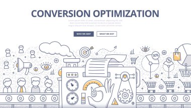 Conversion Optimization Doodle Concept clipart