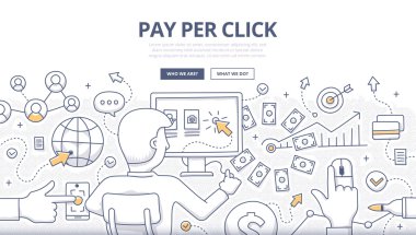 Pay Per Click Doodle Concept clipart