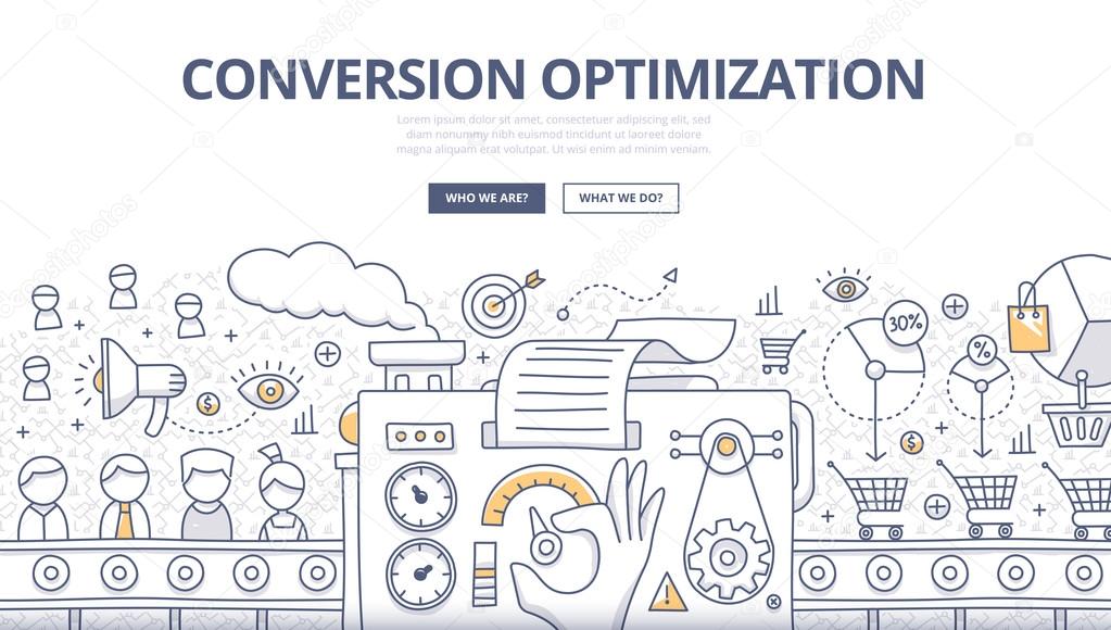 Conversion Optimization Doodle Concept