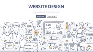 Web Tasarım Doodle konsepti