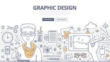 Graphic Design Doodle Concept clipart