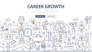 Career Growth Doodle Concept clipart
